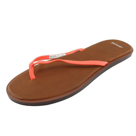 Sanuk Sz 8 M Orange Flip Flop Synthetic‎ Women Sandals 11041 - Picture 1 of 8